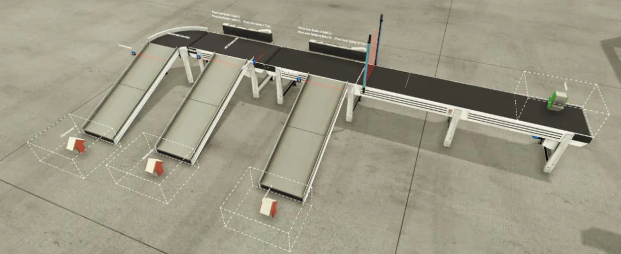 Factory I/O sorting line